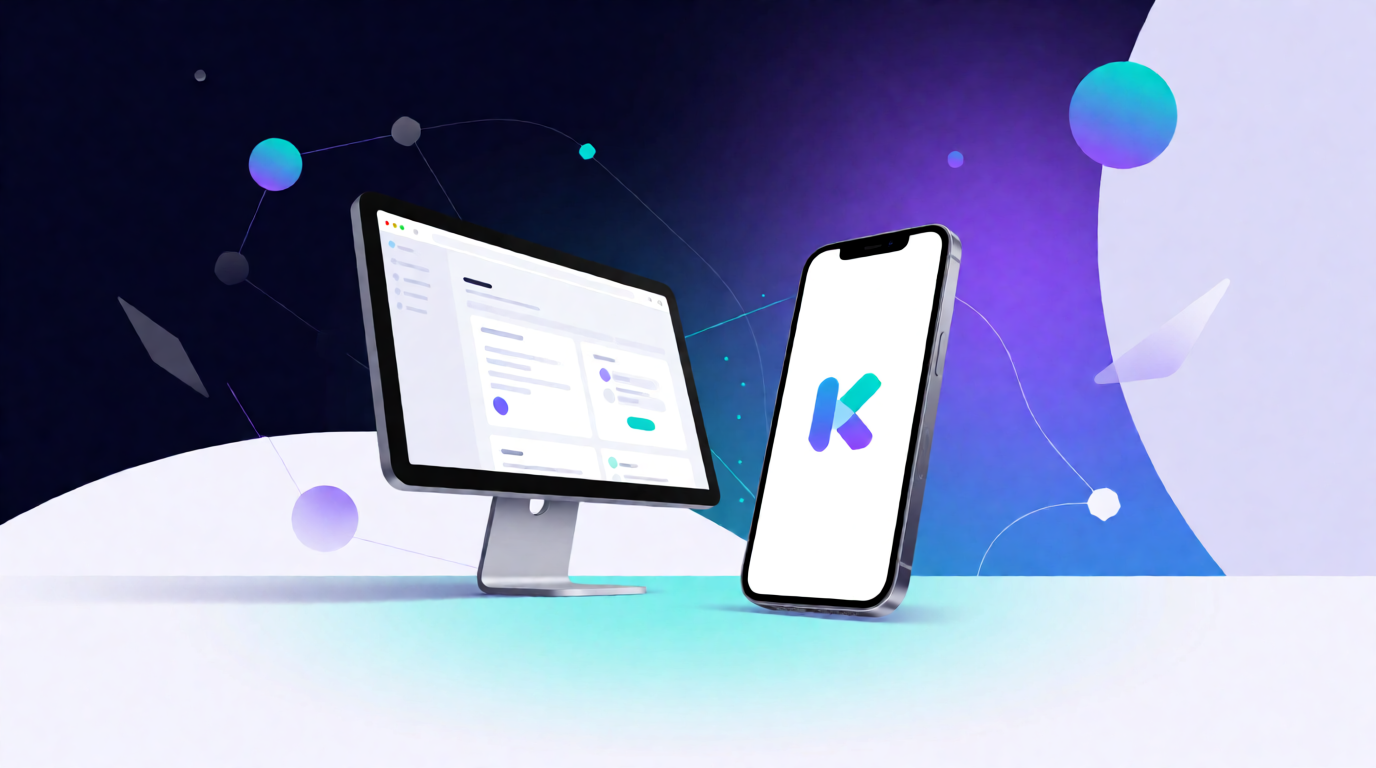 A Keplr Wallet brand illustration showing a computer and a smartphone, representing the browser extension and mobile app setup.